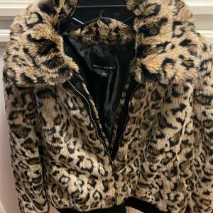 Banana Republic faux fur jacket, size Large.